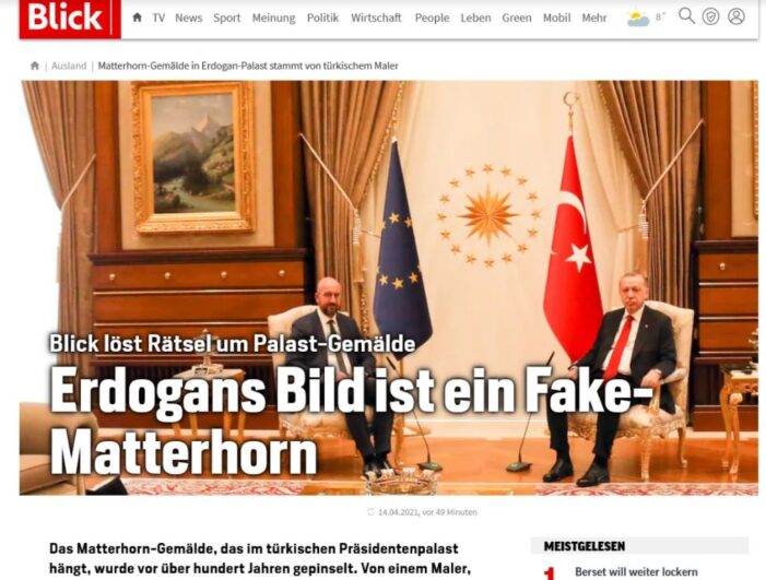 Blick: “Erdoğan’ın tablosu sahte ‘Matterhorn’u resmediyor”