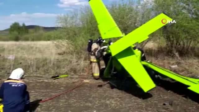 Rusya’da kaçırılan küçük uçak düştü