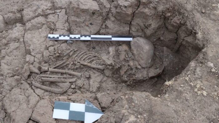 Arkeolojik kazı çalışmalarında 5 bin 500 yıllık çocuk iskeleti bulundu