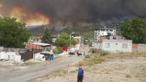 Aydın’a sıçrayan orman yangınında 6 mahallede bazı evler tahliye edildi