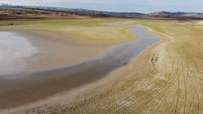 Sazlıdere Barajı’nda su seviyesi yüzde 20’ye geriledi