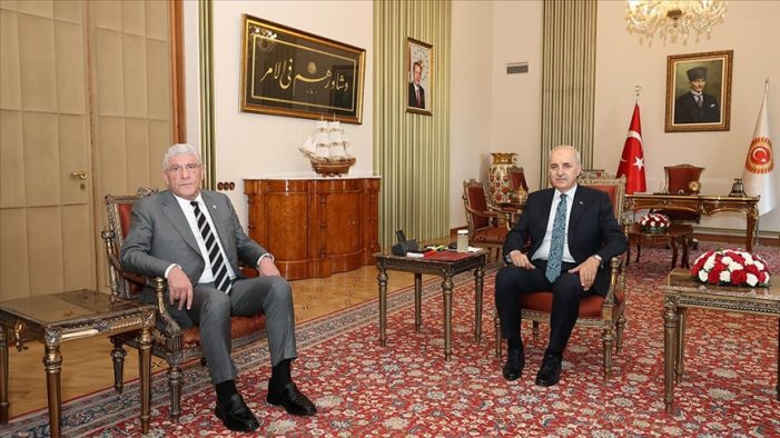 TBMM Başkanı Kurtulmuş İYİ Parti Genel Başkanı Dervişoğlu’nu kabul etti