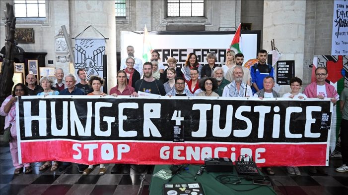 Belçika’da Filistin için 5 günlük açlık grevi başlatıldı