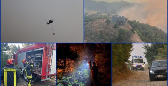 Arnavutluk’taki orman yangınlara müdahale devam ediyor