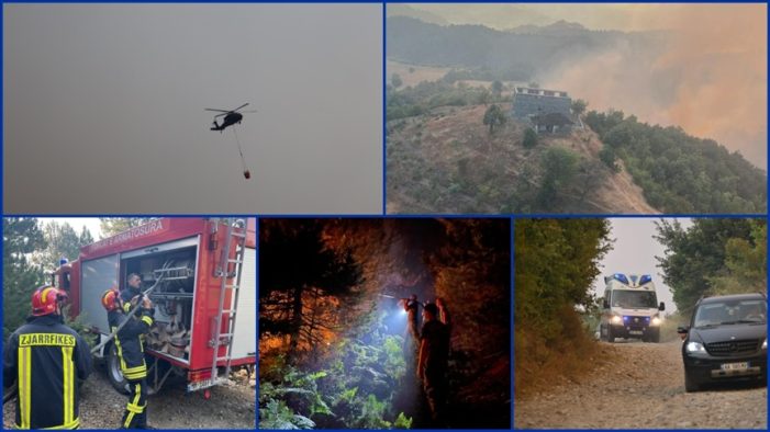 Arnavutluk’taki orman yangınlara müdahale devam ediyor