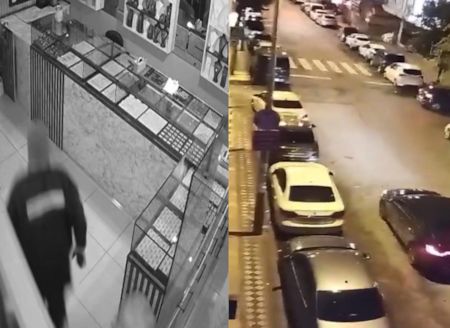 4.5 kilogram altını dakikalar içinde çaldılar