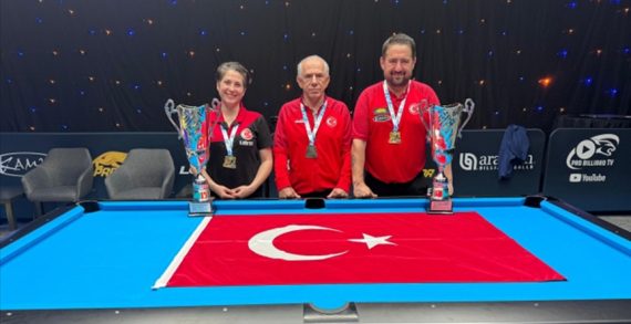 Milli bilardocular Sinem Kökten ve Ferdi Özdemir 9 top disiplininde Avrupa şampiyonu oldu Milli bilardocular Sinem Kökten ve Ferdi Özdemir 9 top disiplininde Avrupa şampiyonu oldu