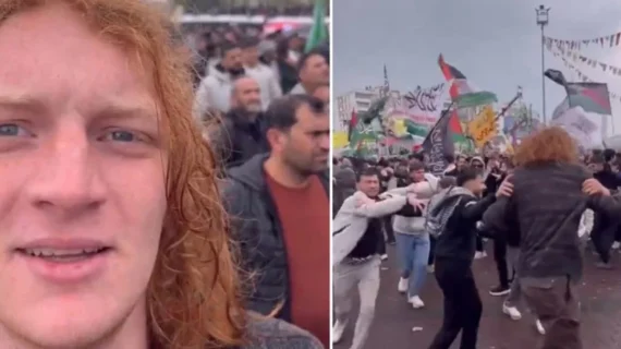 Amerikalı gezgin yanlışlıkla ABD karşıtı protestoya katıldı!..