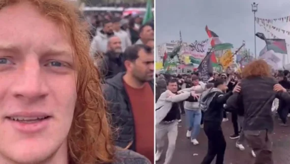 Amerikalı gezgin yanlışlıkla ABD karşıtı protestoya katıldı!..