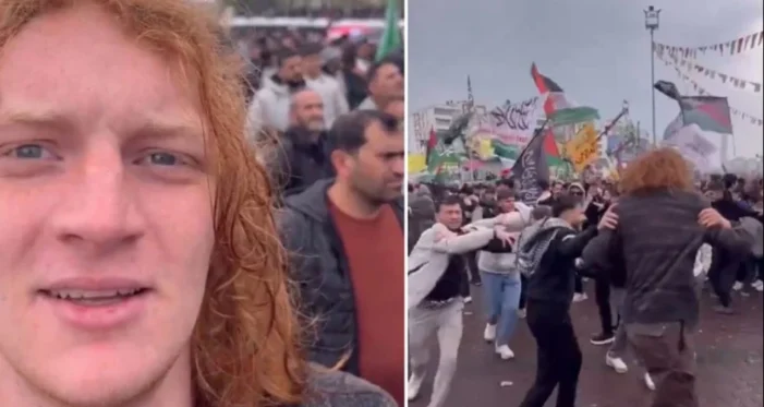 Amerikalı gezgin yanlışlıkla ABD karşıtı protestoya katıldı!..