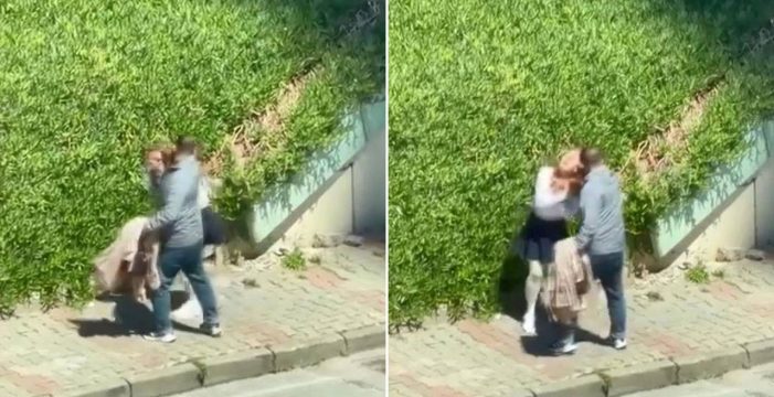 Maltepe’de sokak ortasında kadın döven saldırgan dehşeti!..