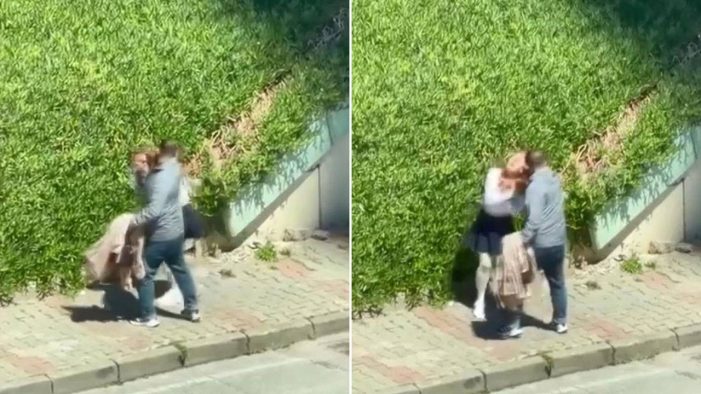 Maltepe’de sokak ortasında kadın döven saldırgan dehşeti!..