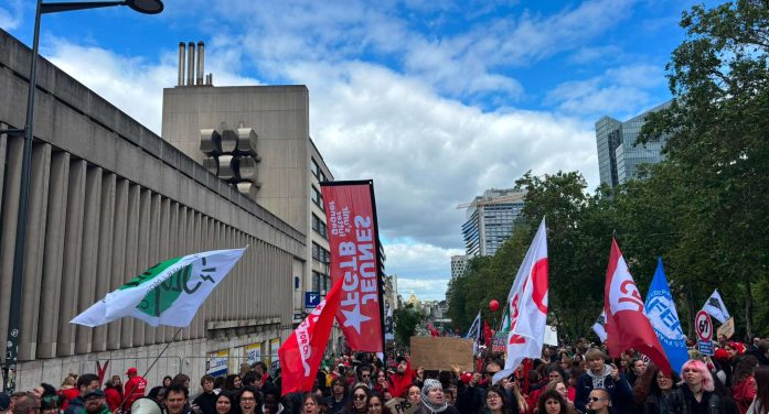 Belçika’da 12 Mayıs Ulusal Protestosu: Brüksel Sokaklarında 40.000 Kişi