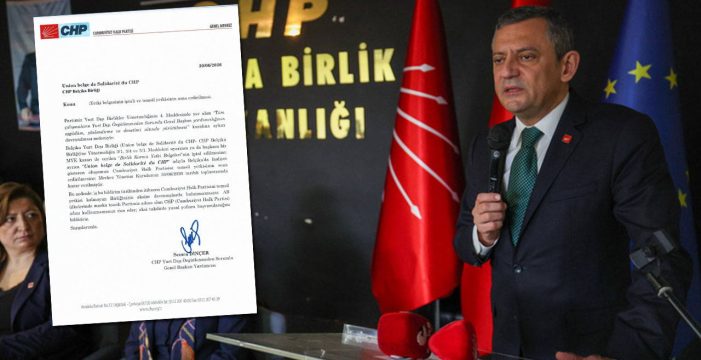 Mutlak butlan yönetimi CHP Belçika Birliği’ne ait yetki belgesini iptal etti..
