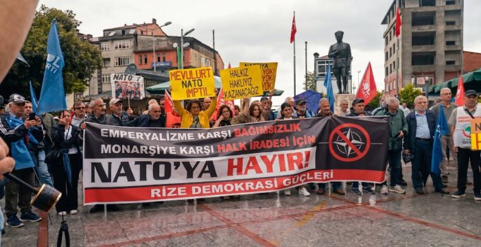 Rize’de NATO protesto edildi.. Rize’de NATO protesto edildi..